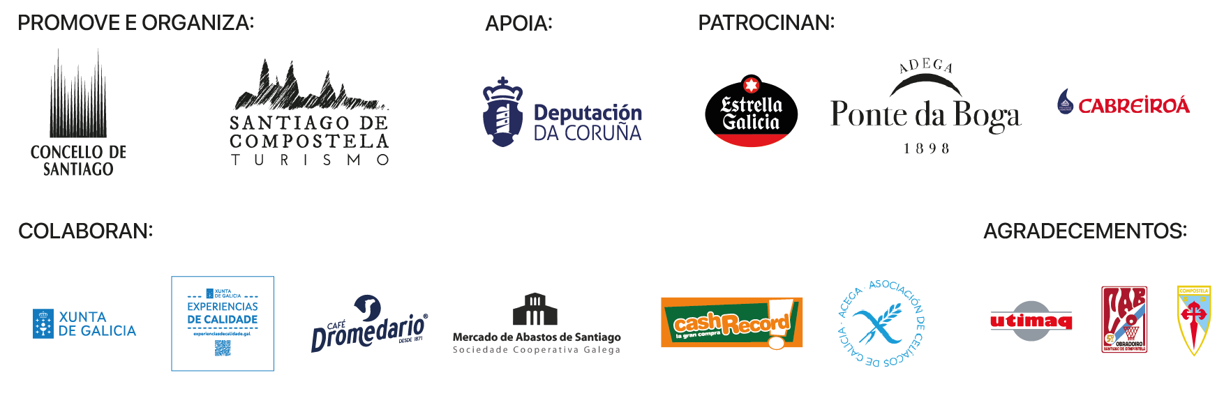 Patrocinadores XVI Santiago(é)Tapas